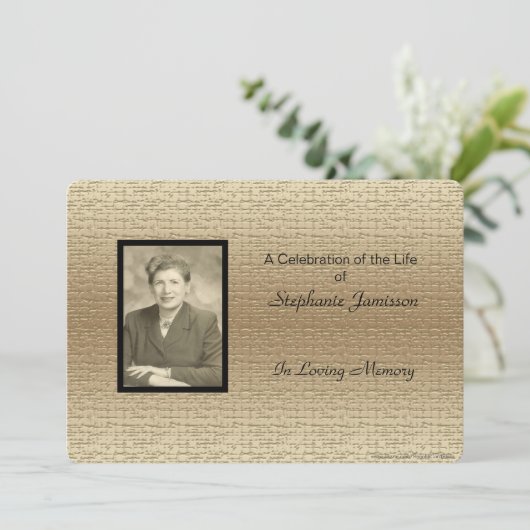 Viering van het leven, goud met foto's, foto kaart (Staand voorkant)