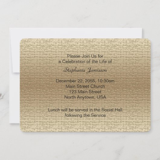 Viering van het leven, goud met foto's, foto kaart (Achterkant)