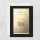 Viering van het Leven Goud Zwart FOTO Uitnodiging (Voorkant)