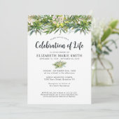 Viering van het leven groen begrafenismonument kaart (Staand voorkant)