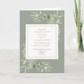 Viering van het Leven Groene Bloemstuk Begrafenis  (Voorkant)