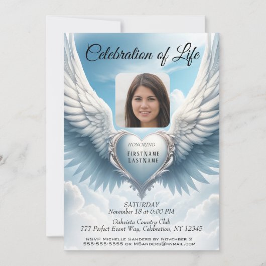 Viering van het Leven - Hart en Vleugels Kaart (Voorkant)