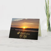 Viering van het leven herdenking uitnodiging Sunri (Voorkant)