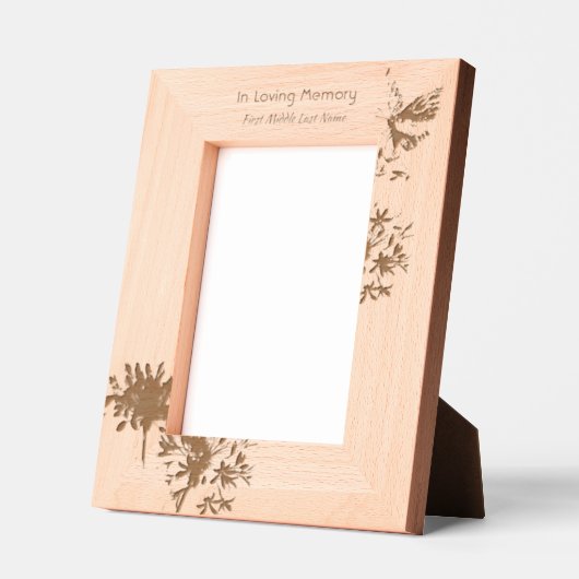 Viering van het leven herdenking vlinder gegraveerde lijstjes (Links)