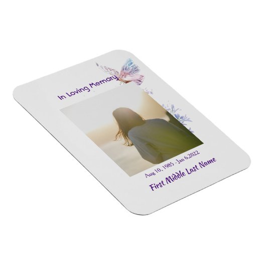 Viering van het leven herdenking vlinder magneet (Rechterzijde)