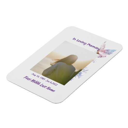 Viering van het leven herdenking vlinder magneet (Linkerzijde)