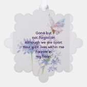 Viering van het leven herdenking vlinder ornament kaart (Achterkant)
