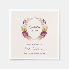 Viering van het leven Herfst Bloemenkrans Servet