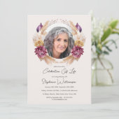 Viering van het leven Herfst krans Orde van dienst Kaart (Staand voorkant)