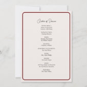 Viering van het leven Herfst krans Orde van dienst Kaart (Achterkant)