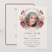 Viering van het leven Herfst krans Orde van dienst Kaart (Voorkant / Achterkant)