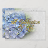 Viering van het leven Hydrangea en Kant Kaart (Voorkant / Achterkant)