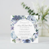 Viering van het leven in de mosterdblauw en witte  kaart (Staand voorkant)