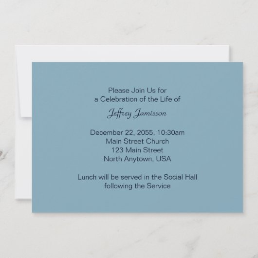 Viering van het leven, in het liefhebben van geheu kaart (Achterkant)