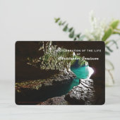 Viering van het leven in Turquoise Water Invitatio Kaart (Staand voorkant)
