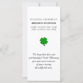 Viering van het leven Irish Blessing Sympathy Card (Achterkant)
