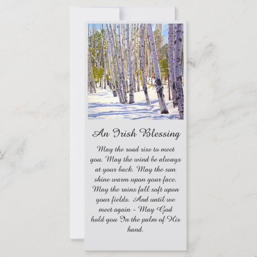 Viering van het leven Irish Blessing Sympathy Card (Voorkant)