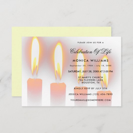 Viering van het leven kaart (Voorkant / Achterkant)