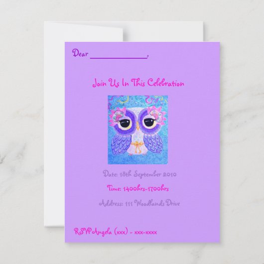 Viering van het leven kaart (Achterkant)