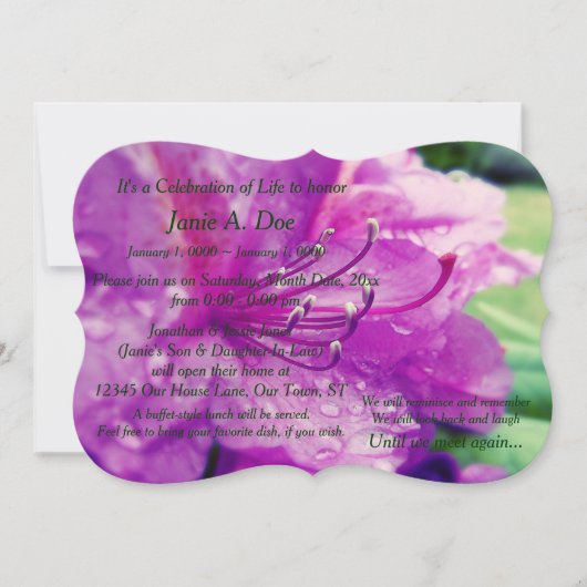 Viering van het leven kaart (Voorkant)