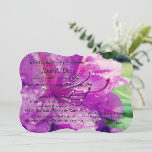 Viering van het leven kaart (Staand voorkant)