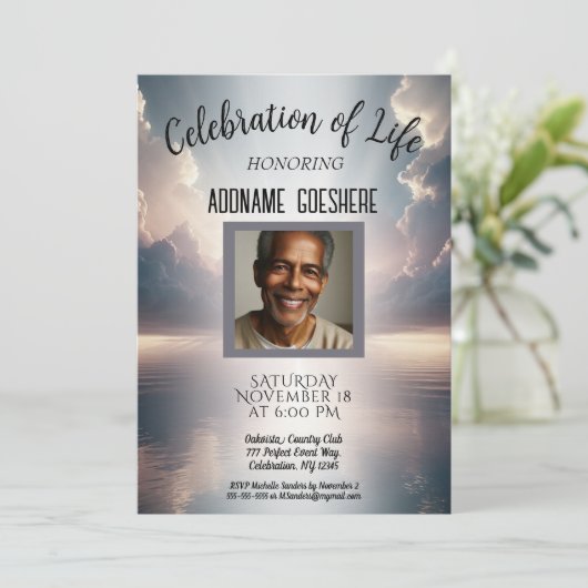 Viering van het leven - Kalm Zee Kaart (Staand voorkant)