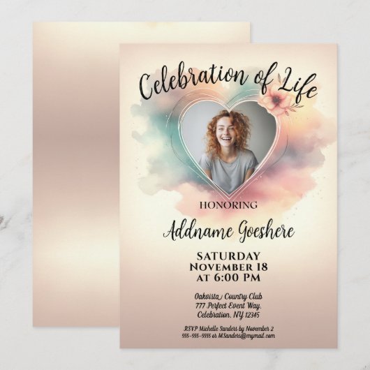 Viering van het leven - Kalm Zee Kaart (Voorkant / Achterkant)