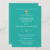 Viering van het leven katholieke begrafenis Memori (Voorkant / Achterkant)