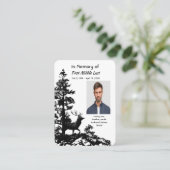 Viering van het leven Keepsake mannelijke herten Visitekaartje (Staand voorkant)