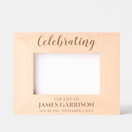 Viering van het leven Keepsake Memorial Foto Gegraveerde Lijstjes (Voorkant)