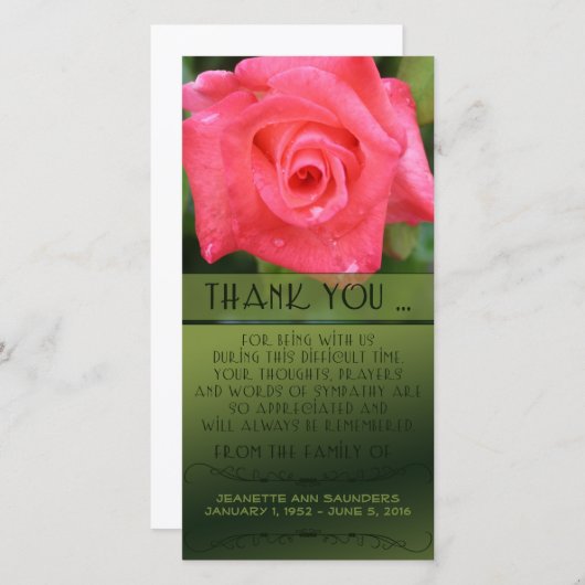 Viering van het leven, Koraalroos, U kunt het aanp (Voorkant / Achterkant)