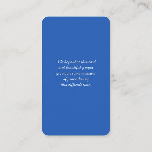 Viering van het Leven Landschap Begrafenis Kaart Visitekaartje (Achterkant)