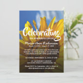 Viering van het leven | Levendige zonnebloem Kaart (Staand voorkant)