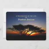 Viering van het leven, Lone Acacia-boom op zonsopg Kaart (Voorkant)