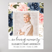 Viering van het Leven Marine Roze Bloem Foto Poster (Voorkant)