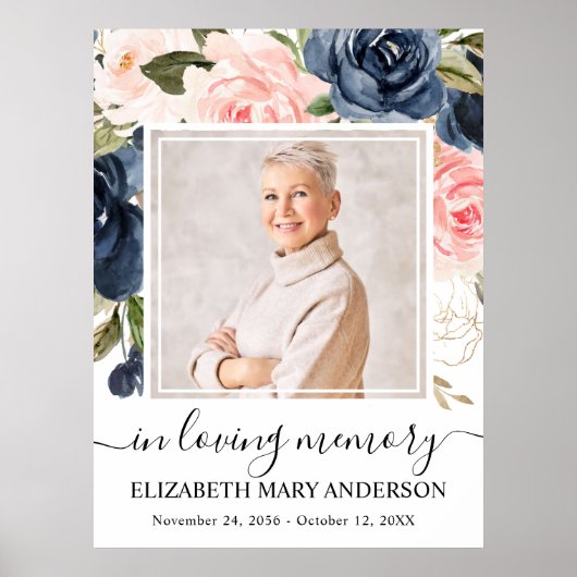Viering van het Leven Marine Roze Bloem Foto Poster (Voorkant)