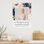 Viering van het Leven Marine Roze Bloem Foto Poster (Keuken)