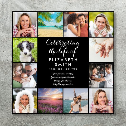 Viering van het Leven Memorial 12 Fotobord Poster