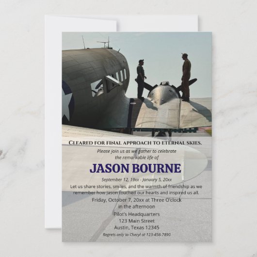 Viering van het leven Memorial begrafenis foto, pi Kaart (Voorkant)