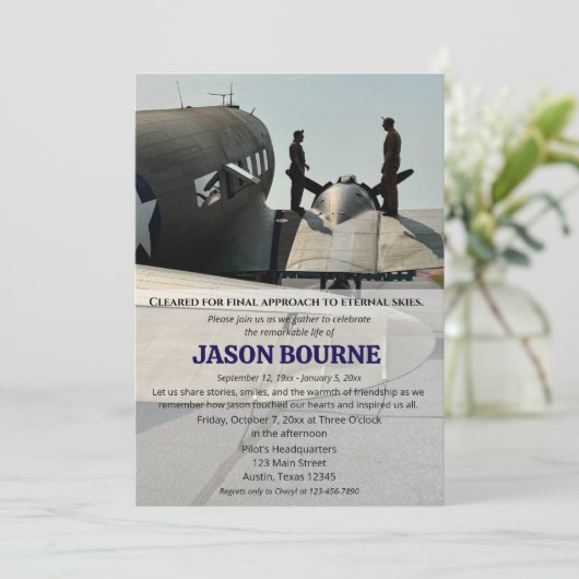 Viering van het leven Memorial begrafenis foto, pi Kaart (Staand voorkant)