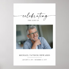 Viering van het leven | Memorial Funeral Photo Poster