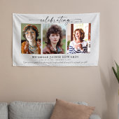 Viering van het leven | Memorial Funeral Photo Spandoek