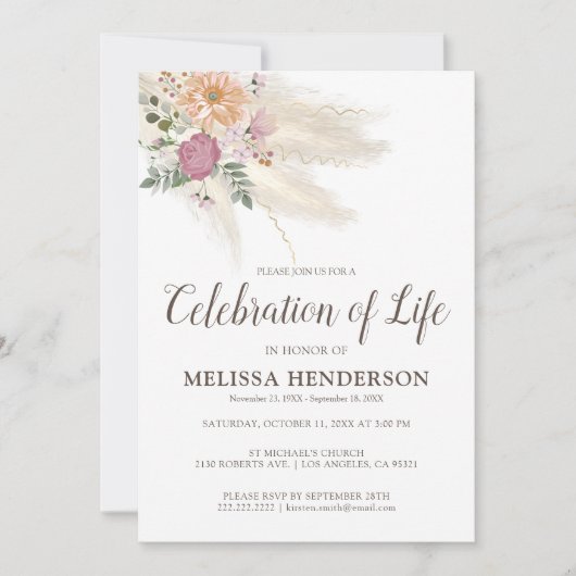 Viering van het leven | Memorial Kaart (Voorkant)