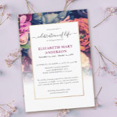 Viering van het leven Memorial Moody Floral Kaart