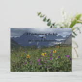 Viering van het leven Memorial Mountain Wildflower Kaart (Staand voorkant)