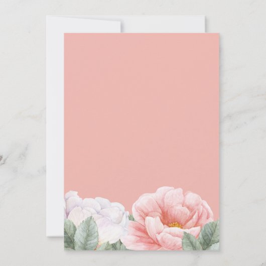 Viering van het leven Memorial Pink Botanical Kaart (Achterkant)