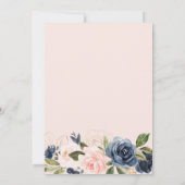 Viering van het Leven Memorial Roze Marine Blauw G Kaart (Achterkant)