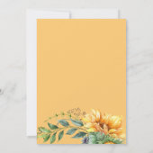 Viering van het leven Memorial Zonnebloem Kaart (Achterkant)