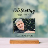 Viering van het leven met een fotomonument acryl bord (Neutraal)