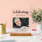 Viering van het leven met een fotomonument acryl bord (Huwelijk)